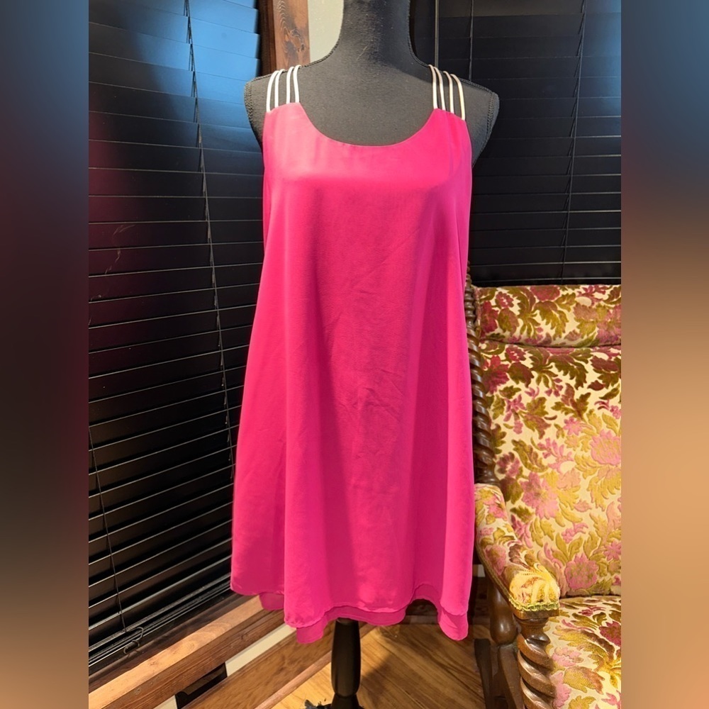 Umgee Pink Backless Mini Camisole Dress - Medium